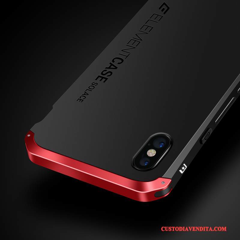 Custodia iPhone X Silicone Ornamenti Appesi Rosso, Cover iPhone X Protezione Telefono Marchio Di Tendenza