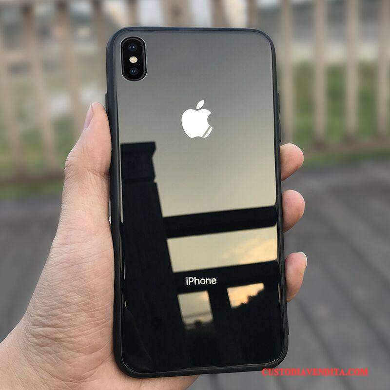 Custodia iPhone X Silicone Tendenzatelefono, Cover iPhone X Anti-caduta Nero