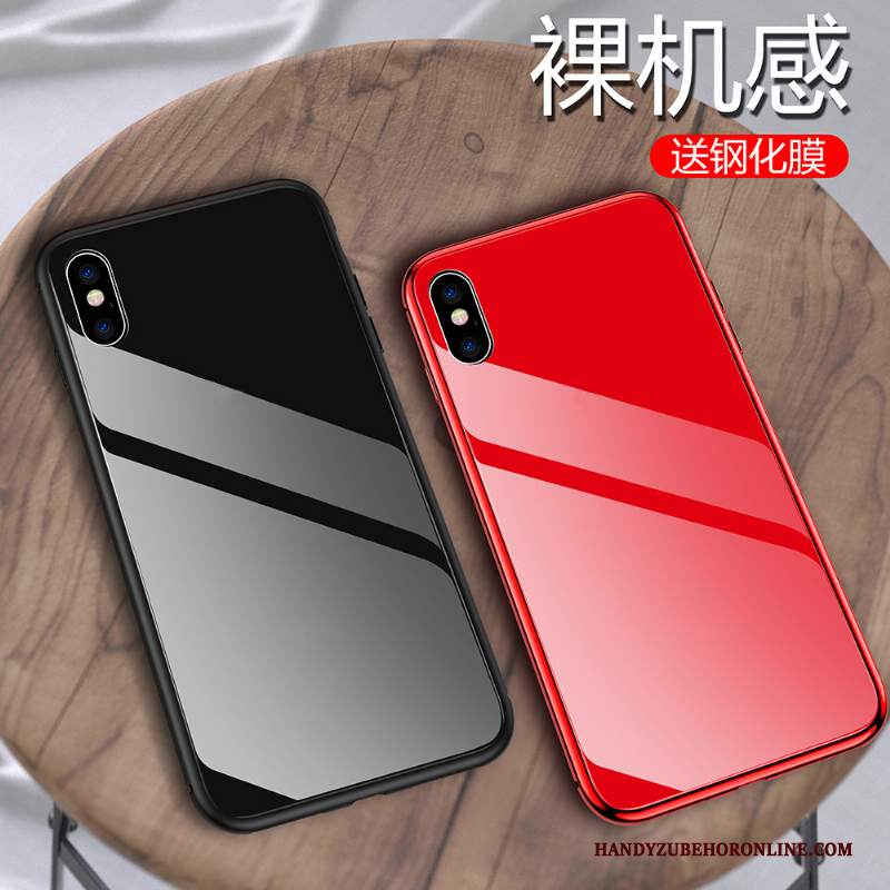 Custodia iPhone Xs Silicone Tutto Incluso Vetro, Cover iPhone Xs Anti-caduta Marchio Di Tendenza