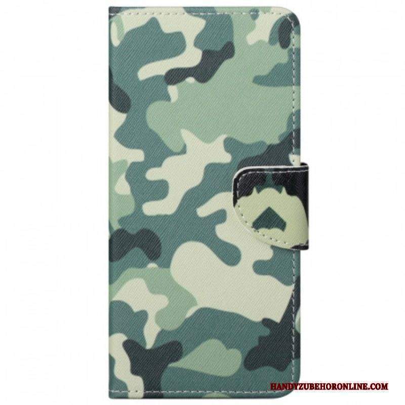 Custodia in pelle Moto G51 5G Camuffamento Militare