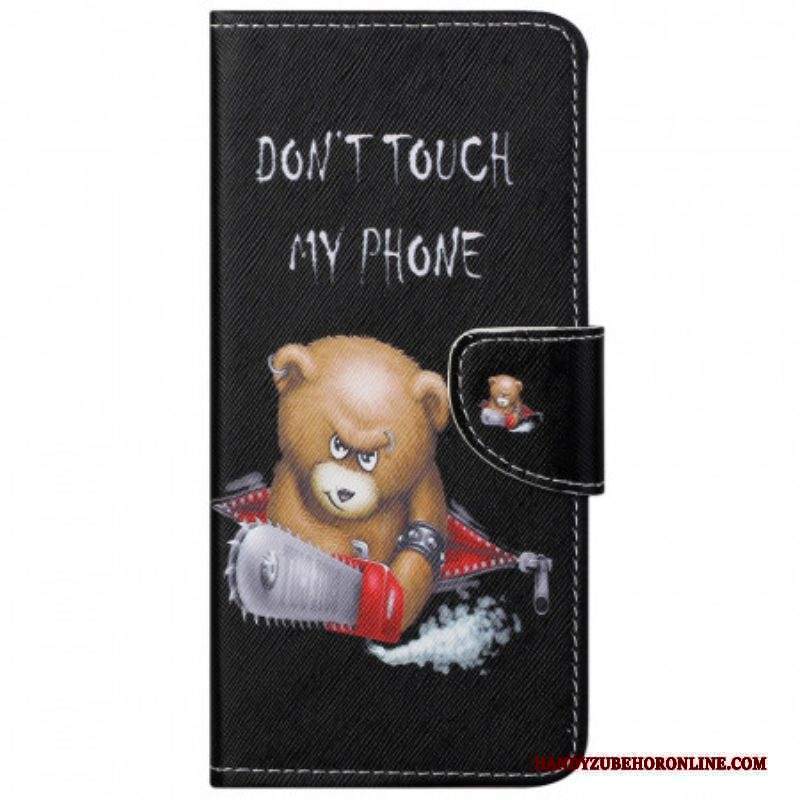 Custodia in pelle Moto G51 5G Orso Pericoloso