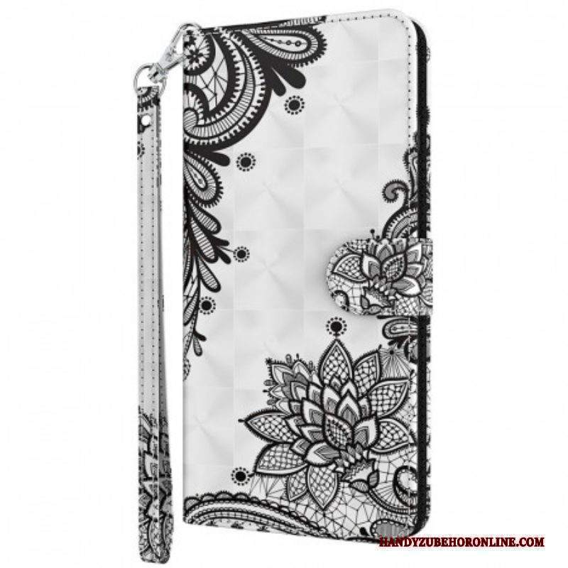 Custodia in pelle Moto G51 5G Pizzo Elegante