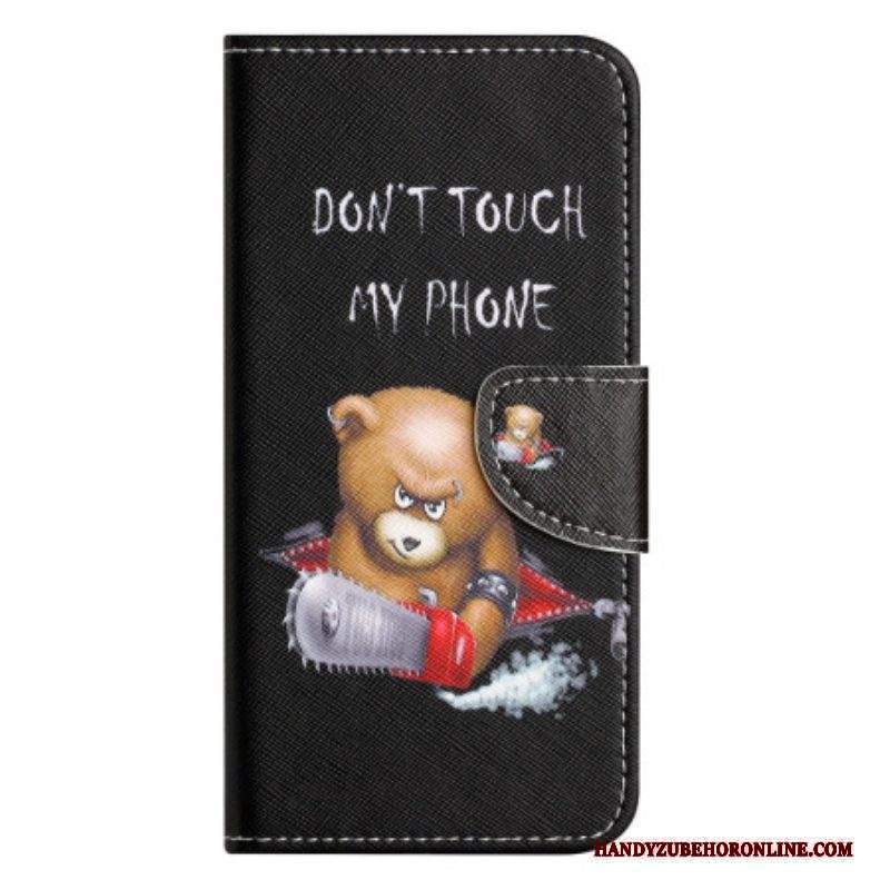 Custodia in pelle Moto G73 5G Orso Pericoloso