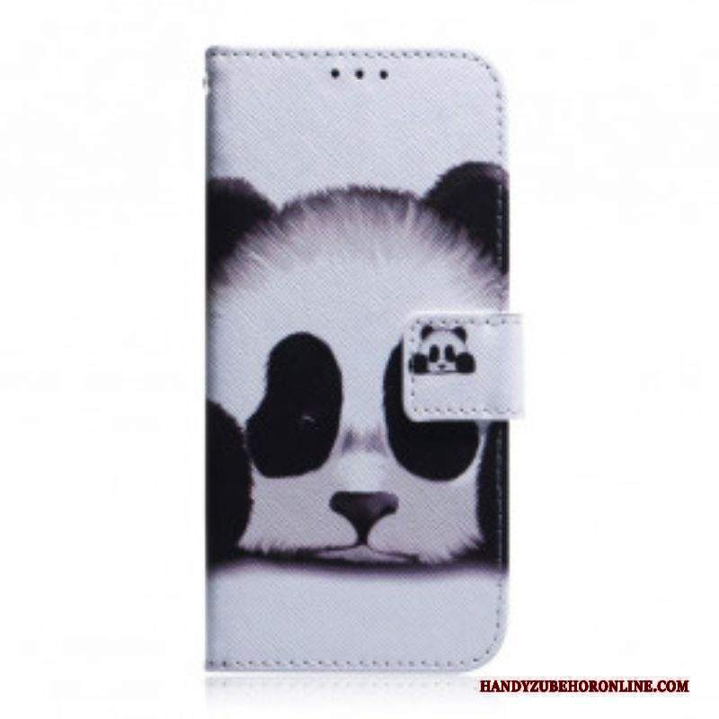 Custodia in pelle Motorola Edge 20 Pro Faccia Da Panda