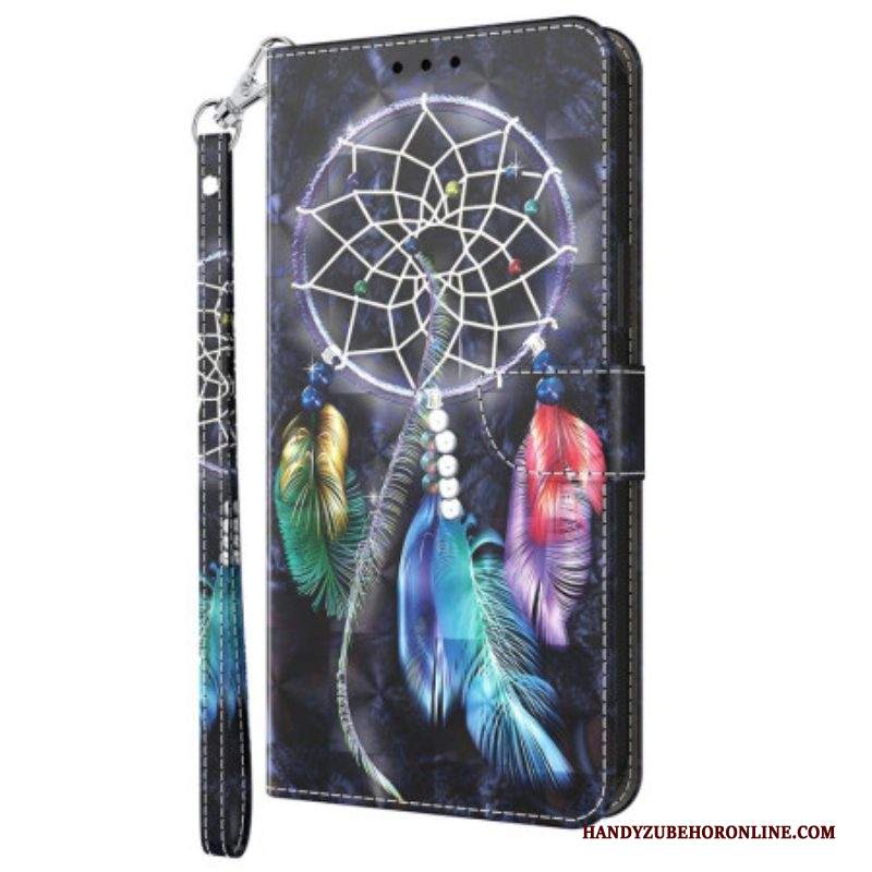 Custodia in pelle Samsung Galaxy A14 / A14 5G Cinghia Acchiappasogni