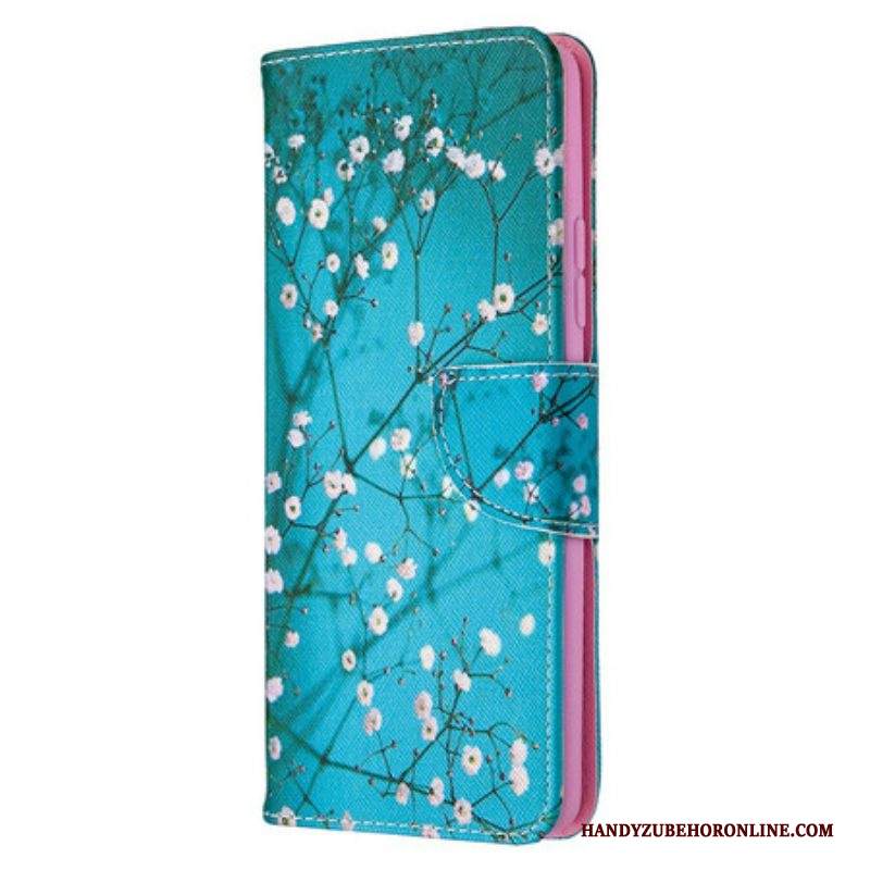 Custodia in pelle Samsung Galaxy A42 5G Albero In Fiore