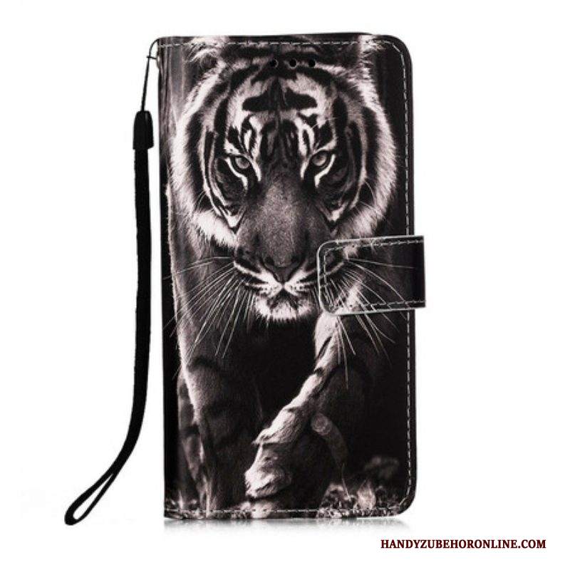 Custodia in pelle Samsung Galaxy A51 5G Tigre Notturna