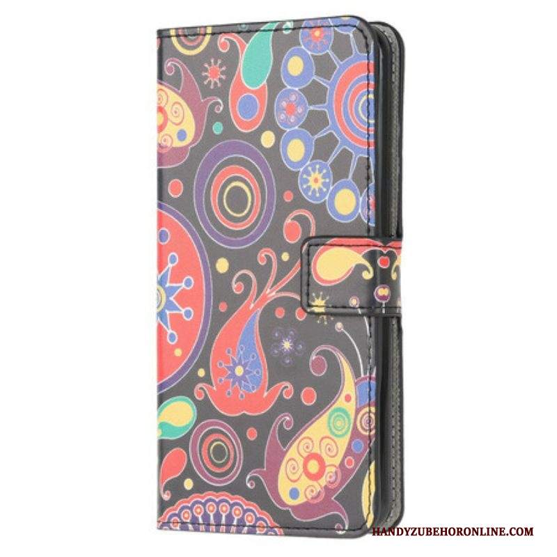 Custodia in pelle Samsung Galaxy A52 4G / A52 5G / A52s 5G Disegni Di Galassie
