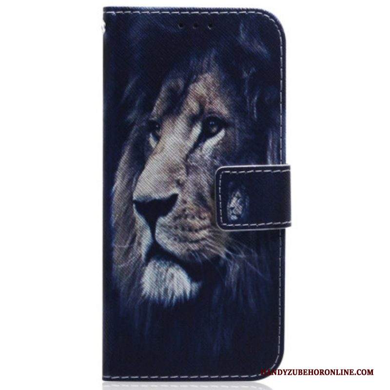 Custodia in pelle Samsung Galaxy A54 5G Leone