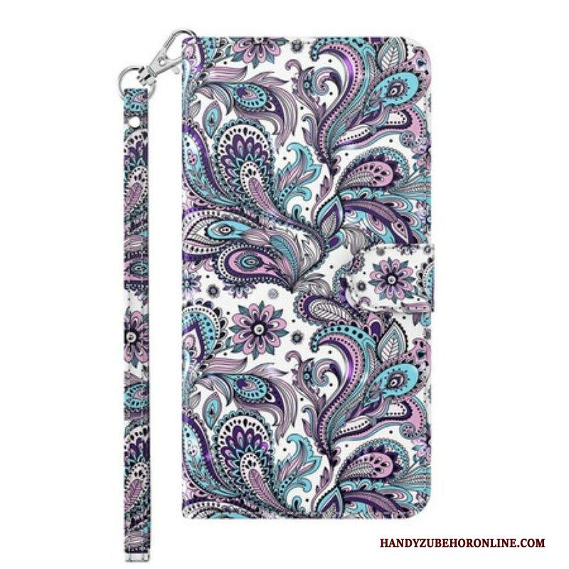 Custodia in pelle Samsung Galaxy M12 / A12 Modelli Di Fiori