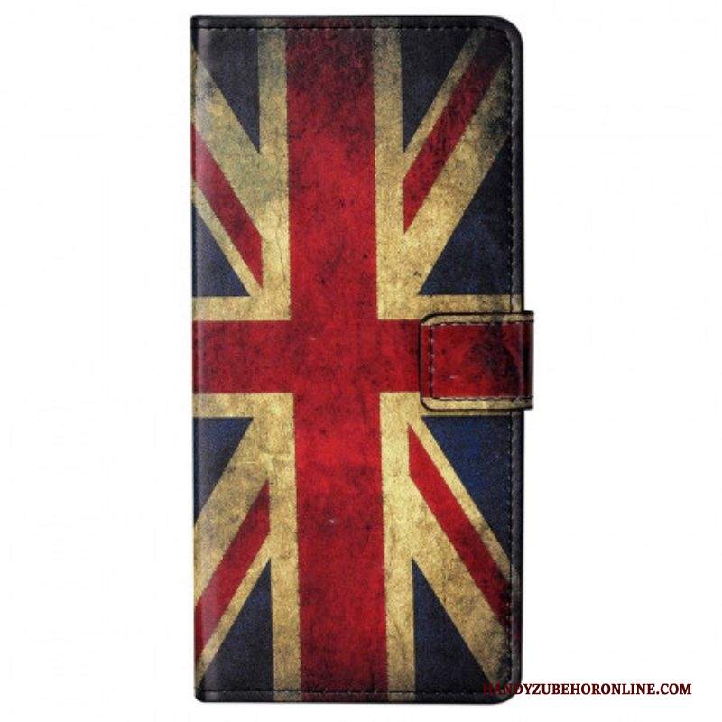 Custodia in pelle Samsung Galaxy M23 5G Bandiera Inglese