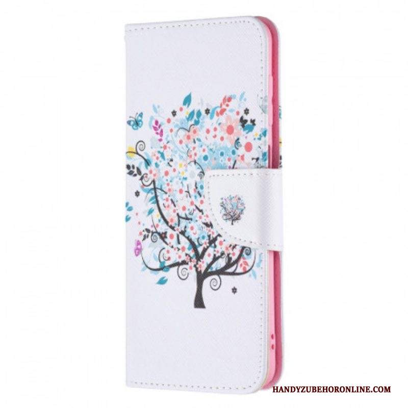 Custodia in pelle Samsung Galaxy M32 Albero Fiorito