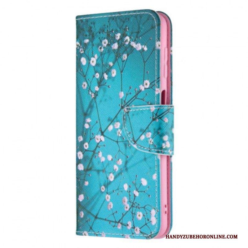 Custodia in pelle Samsung Galaxy M32 Albero In Fiore