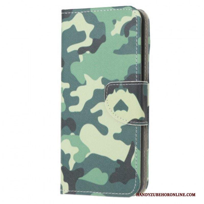 Custodia in pelle Samsung Galaxy M32 Camuffamento Militare