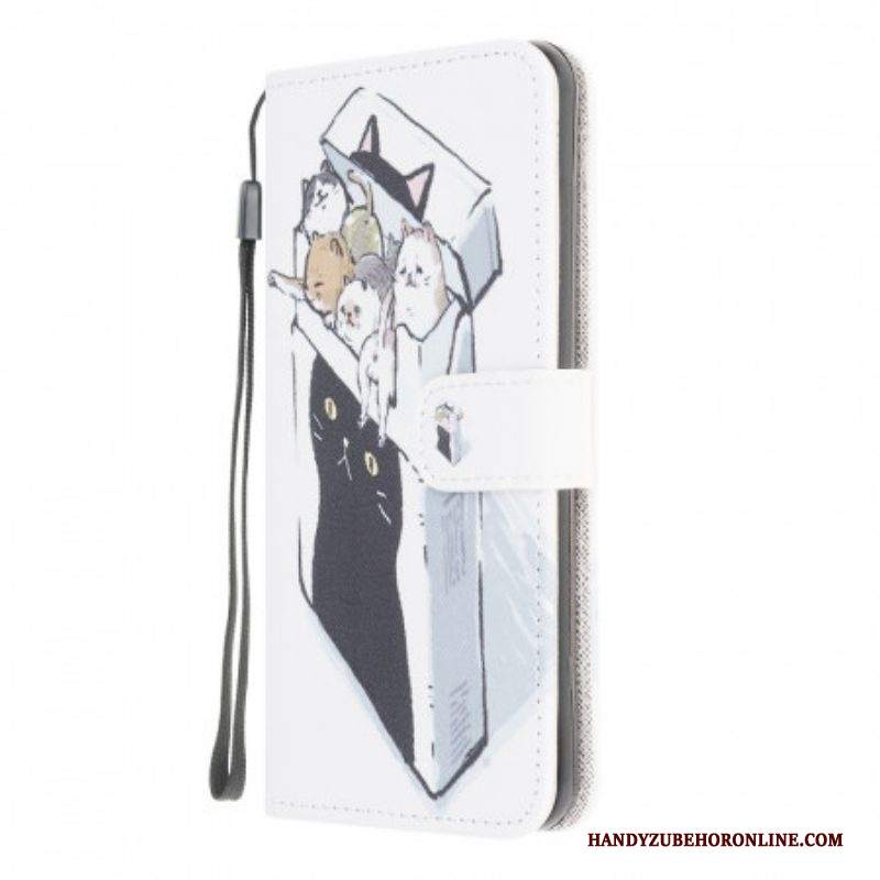 Custodia in pelle Samsung Galaxy M32 Consegna Gatti Con Perizoma