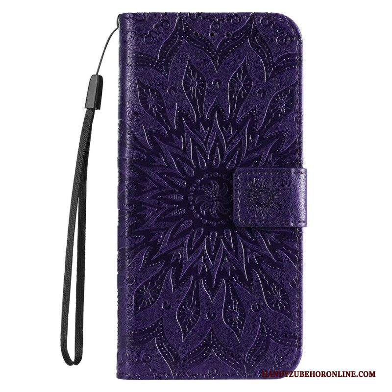 Custodia in pelle Samsung Galaxy M32 Fiore Del Sole