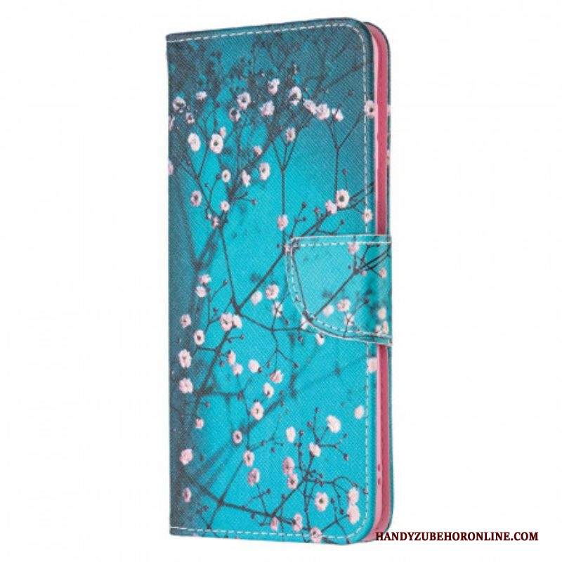 Custodia in pelle Samsung Galaxy M52 5G Albero In Fiore