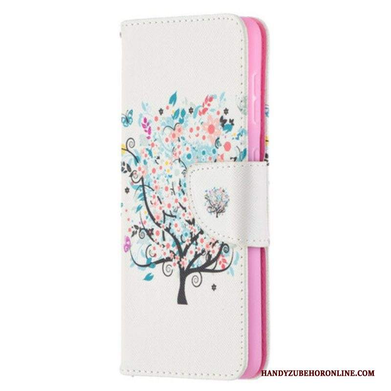 Custodia in pelle Samsung Galaxy S21 5G Albero Fiorito