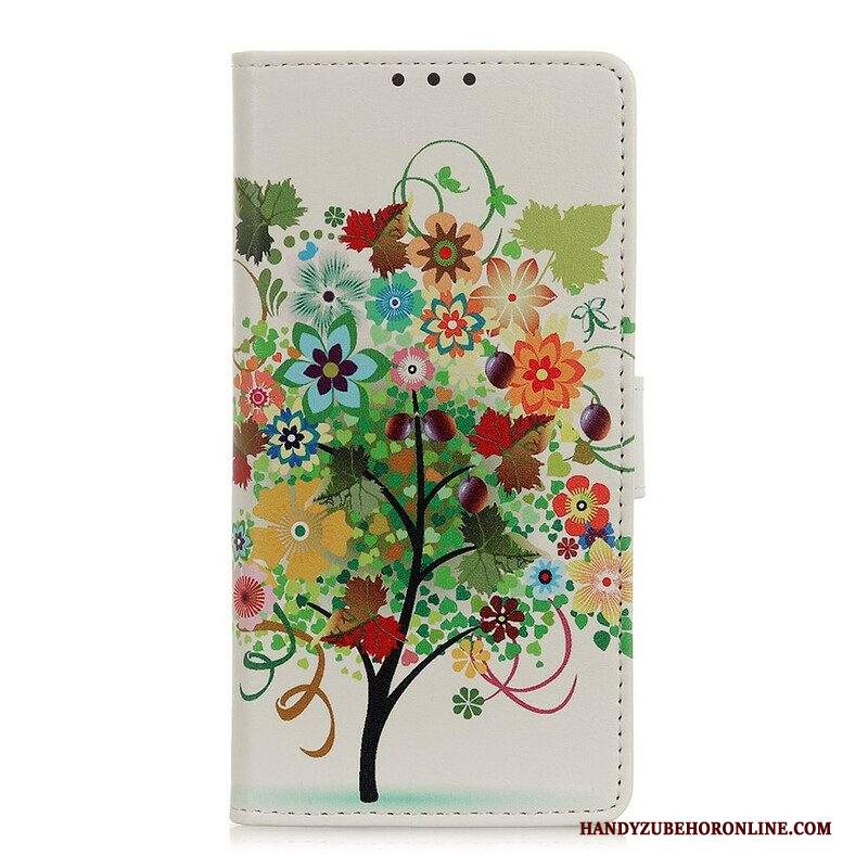 Custodia in pelle Samsung Galaxy S21 5G Albero In Fiore