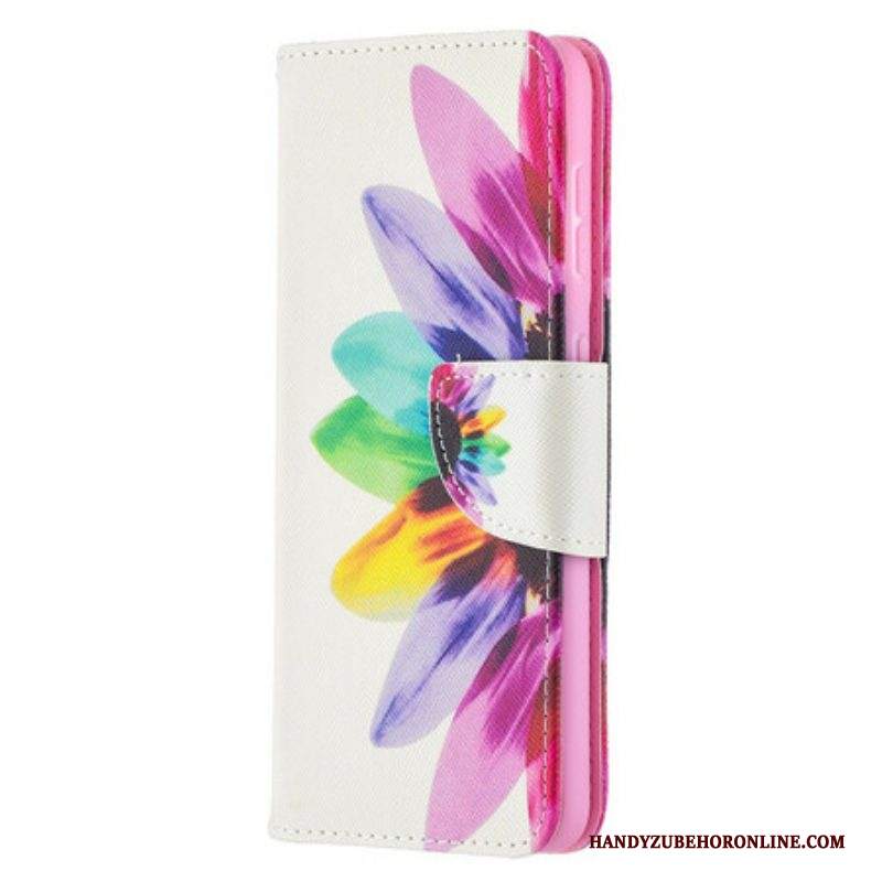Custodia in pelle Samsung Galaxy S21 5G Fiore Dell'acquerello