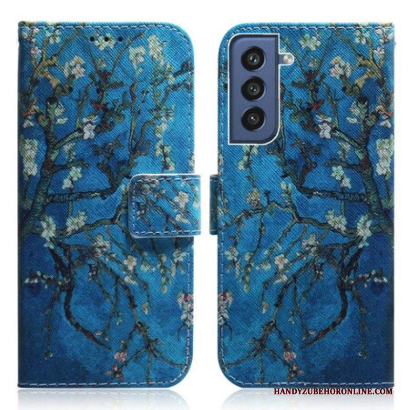 Custodia in pelle Samsung Galaxy S21 FE Ramo Di Un Albero In Fiore