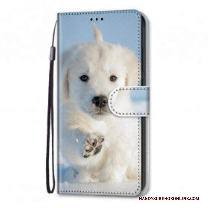 Custodia in pelle Samsung Galaxy S21 Ultra 5G Cane Carino