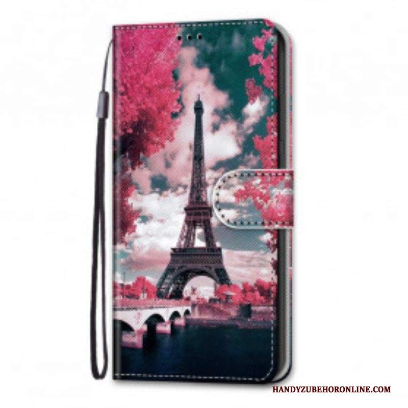 Custodia in pelle Samsung Galaxy S21 Ultra 5G Parigi In Fiore