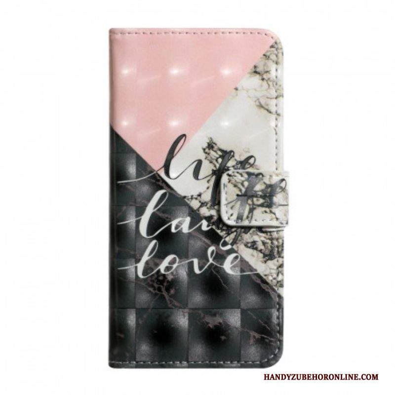 Custodia in pelle Samsung Galaxy S22 5G Vita Ridere Amore