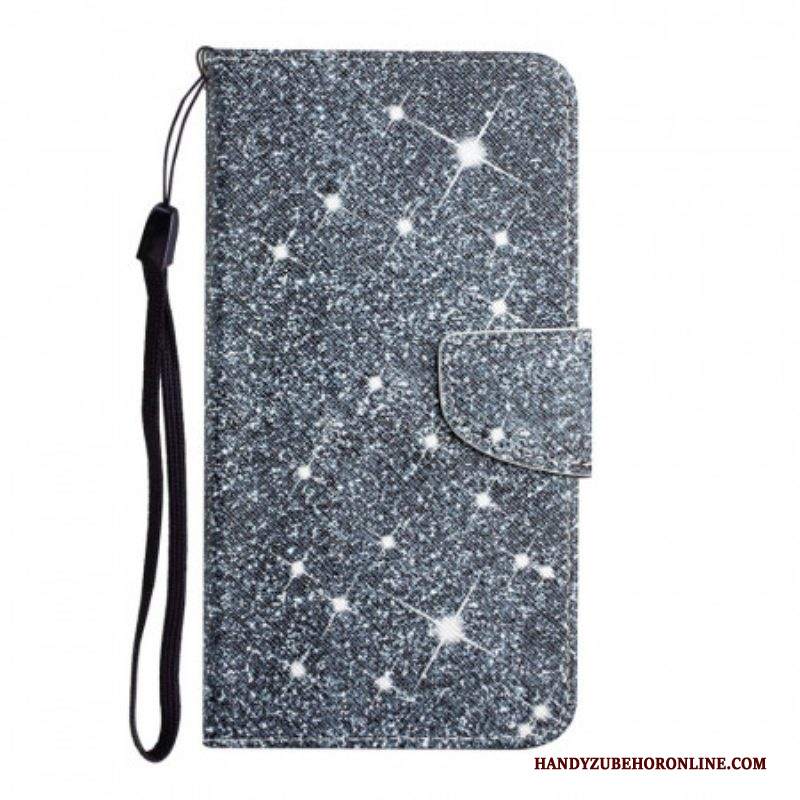 Custodia in pelle Samsung Galaxy S22 Plus 5G Paillettes Strappy