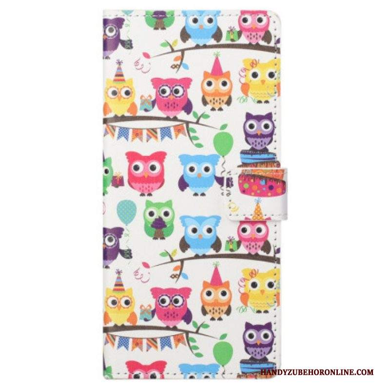 Custodia in pelle Samsung Galaxy S23 5G Tribù Del Gufo