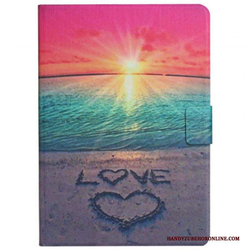 Custodia in pelle Samsung Galaxy Tab A8 (2021) Amore Al Tramonto