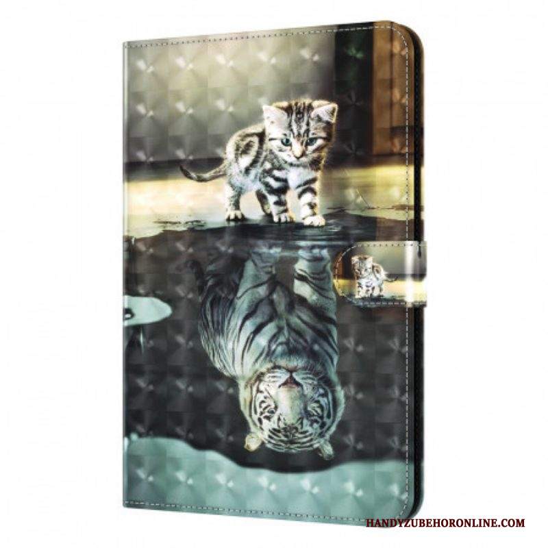 Custodia in pelle Samsung Galaxy Tab A8 (2021) Il Sogno Del Gatto Del Punto Luminoso