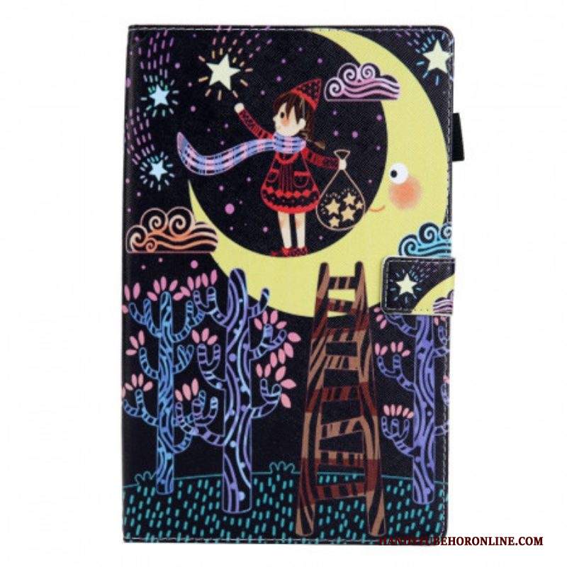 Custodia in pelle Samsung Galaxy Tab A8 (2021) La Ragazza Della Luna