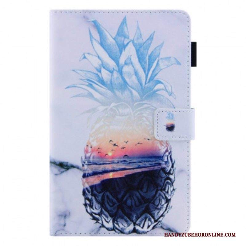 Custodia in pelle Samsung Galaxy Tab A8 (2021) Modello Di Ananas