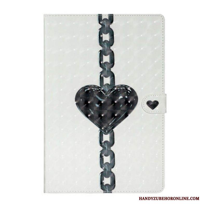 Custodia in pelle Samsung Galaxy Tab S8 Plus / Tab S7 Plus Cuore Incatenato