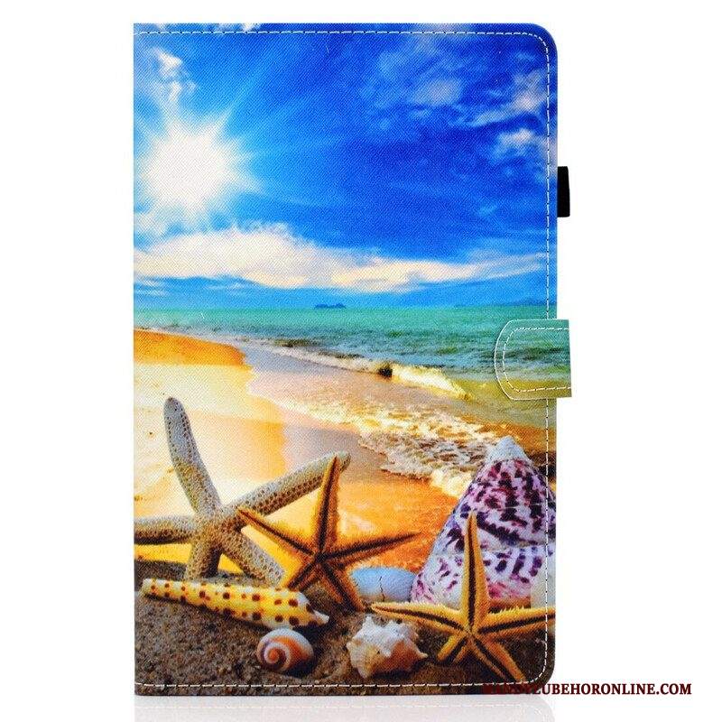 Custodia in pelle Samsung Galaxy Tab S8 / Tab S7 Divertimento In Spiaggia