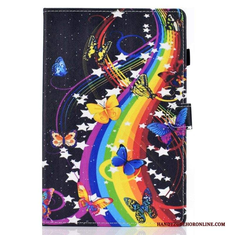 Custodia in pelle Samsung Galaxy Tab S8 / Tab S7 Farfalle Farfalle