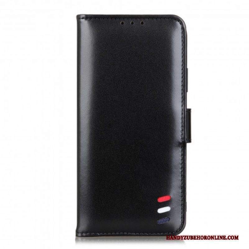 Custodia in pelle Sony Xperia 1 III Effetto Pelle Tricolore