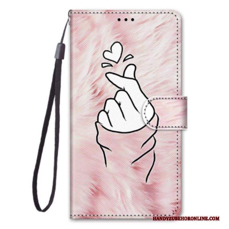 Custodia in pelle Sony Xperia 5 IV Cuore Del Dito