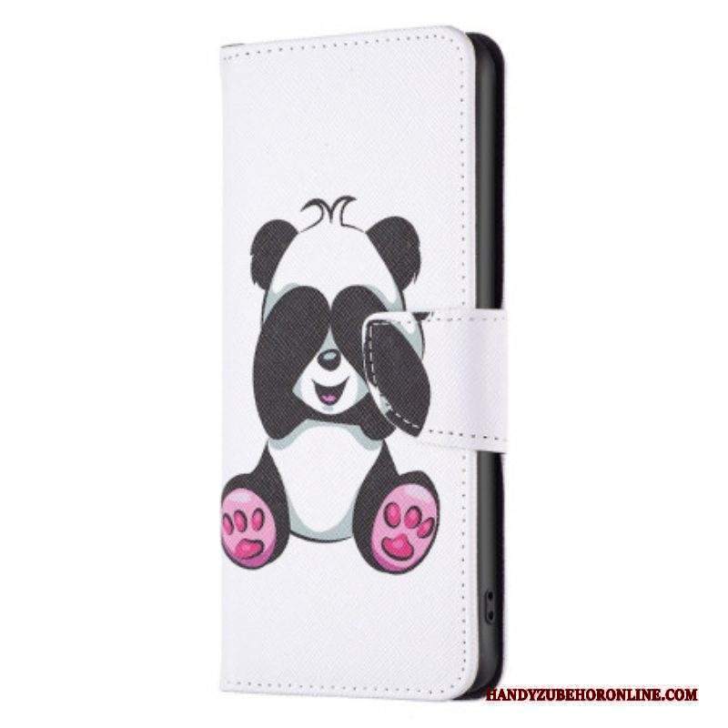 Custodia in pelle Xiaomi 12T / 12T Pro Divertimento Panda