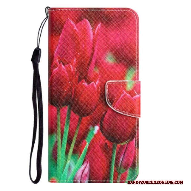 Custodia in pelle Xiaomi 12T / 12T Pro Perizoma Tulipani