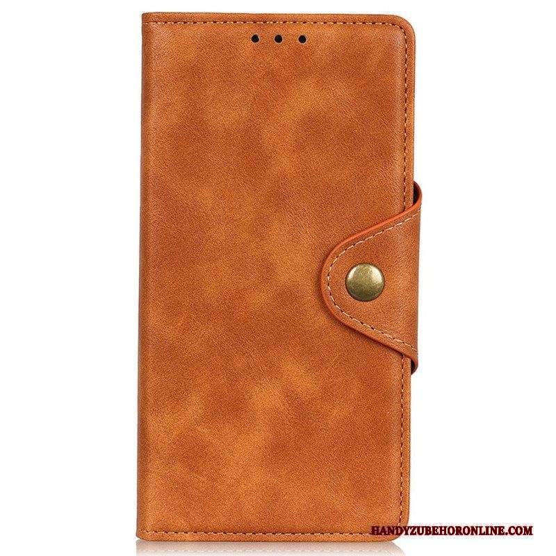 Custodia in pelle Xiaomi 13 Lite Bottone Magnetico