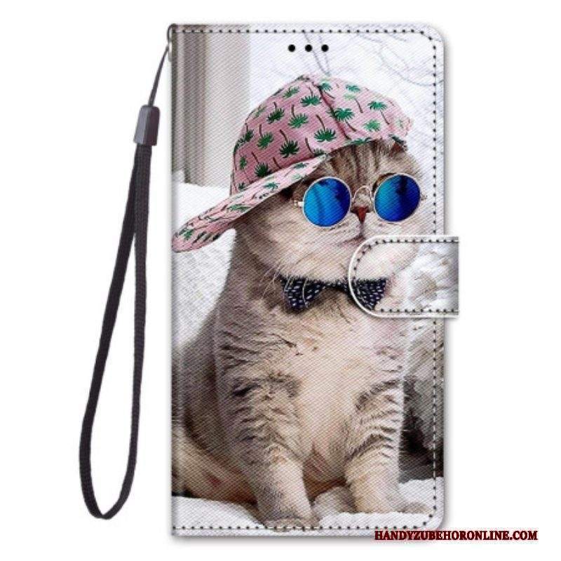 Custodia in pelle Xiaomi 13 Pro Yo Cat Con Cinturino