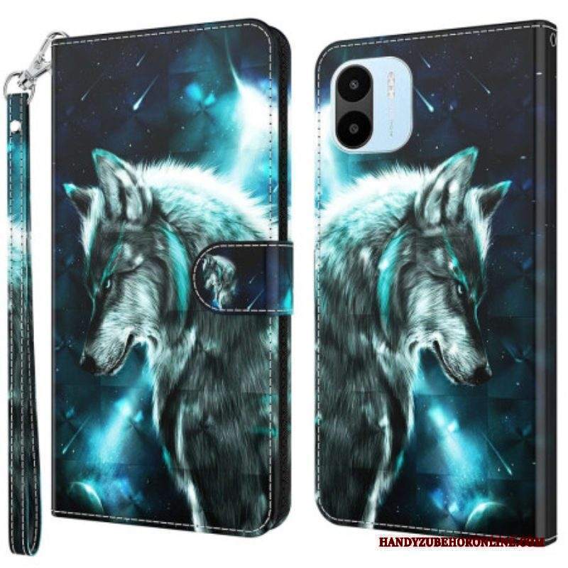 Custodia in pelle Xiaomi Redmi A1 Lupo Maestoso