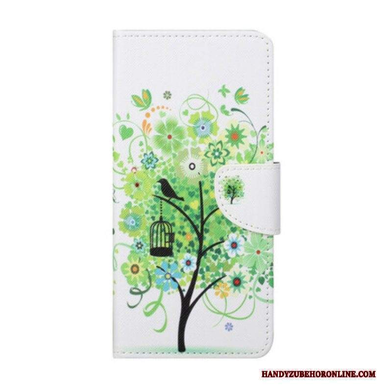 Custodia in pelle Xiaomi Redmi Note 10 5G Albero Di Fogliame Verde