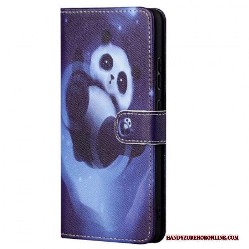 Custodia in pelle Xiaomi Redmi Note 11 / 11S Spazio Panda