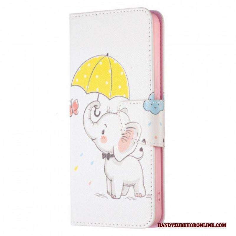 Custodia in pelle Xiaomi Redmi Note 11 Pro Plus 5G Cucciolo Di Elefante