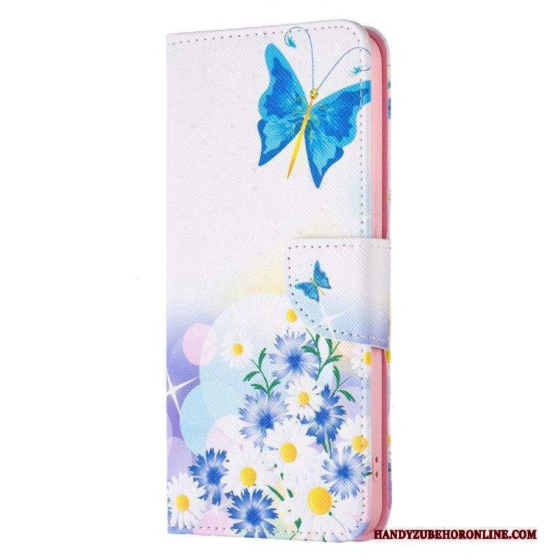 Custodia in pelle Xiaomi Redmi Note 11 Pro Plus 5G Farfalle
