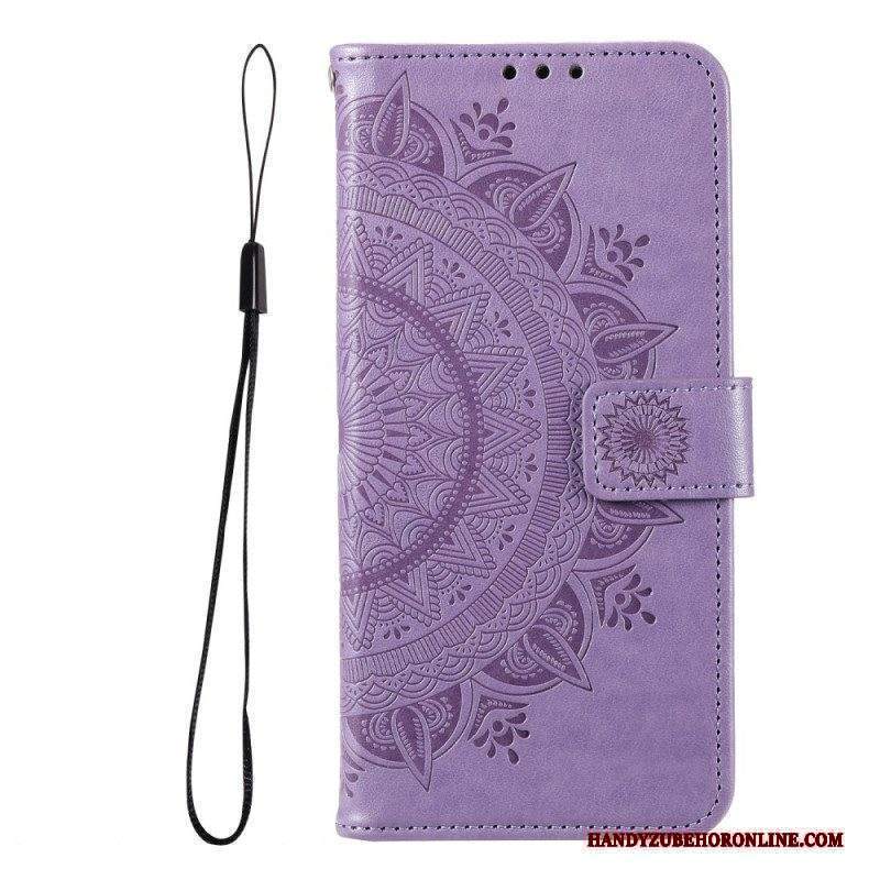 Custodia in pelle Xiaomi Redmi Note 11 Pro Plus 5G Mandala Del Sole