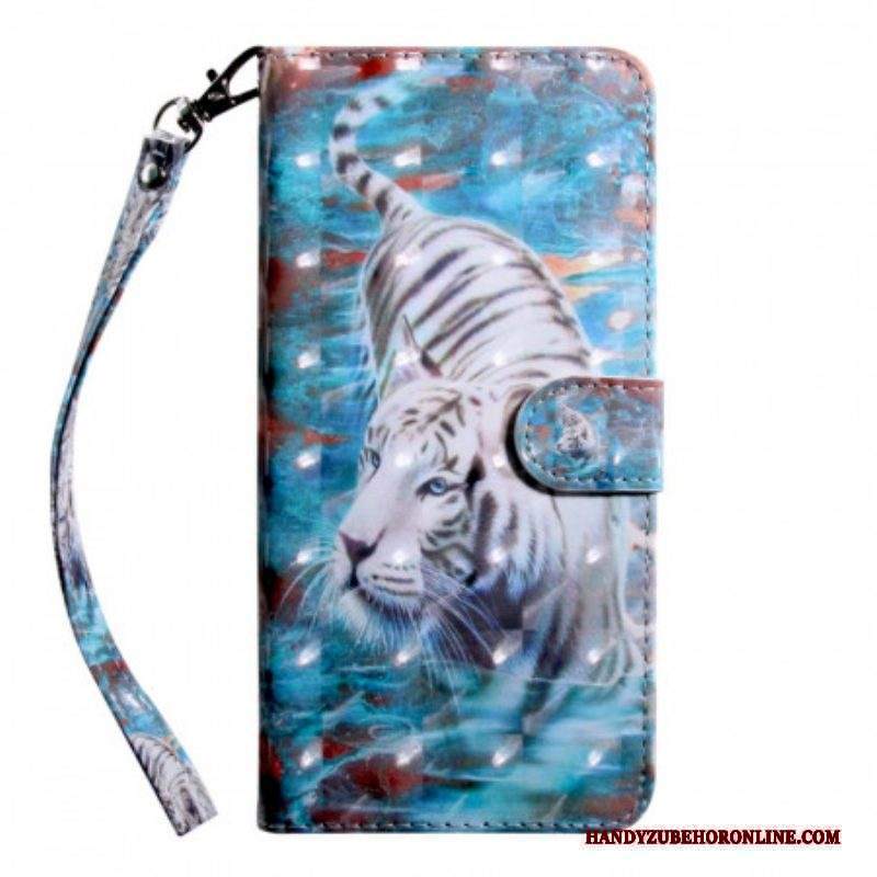Custodia in pelle Xiaomi Redmi Note 11 Pro Plus 5G Tigre In Acqua